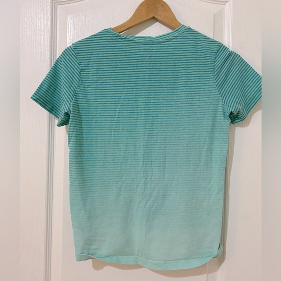 Stripe teal kids tshirt age 10-12 - Picture 2 of 3